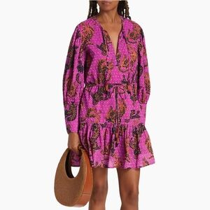 FARM Rio Wild Leopards split-neck minidress NWT!